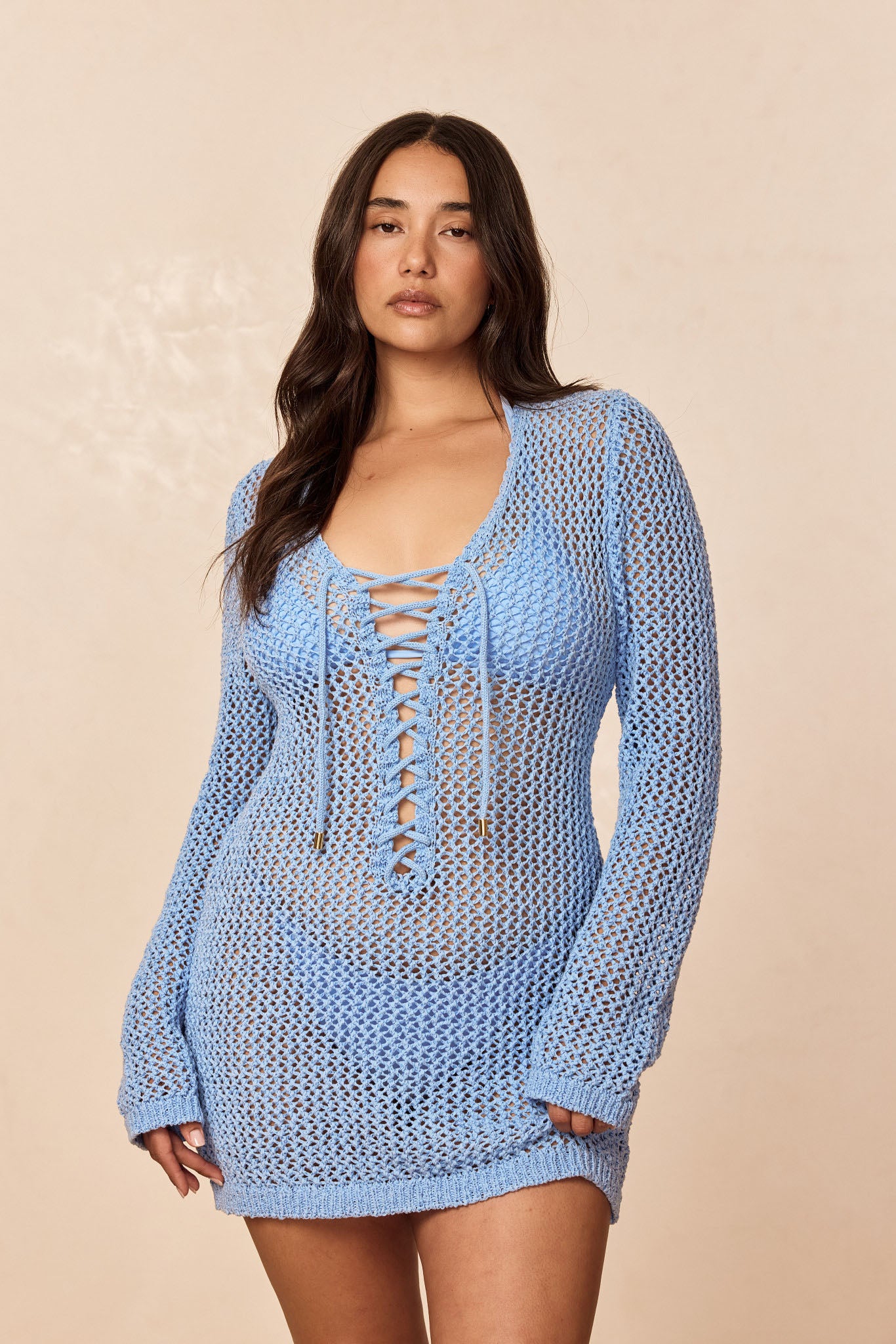 Corossol Mini Dress - Sky Petit Crochet