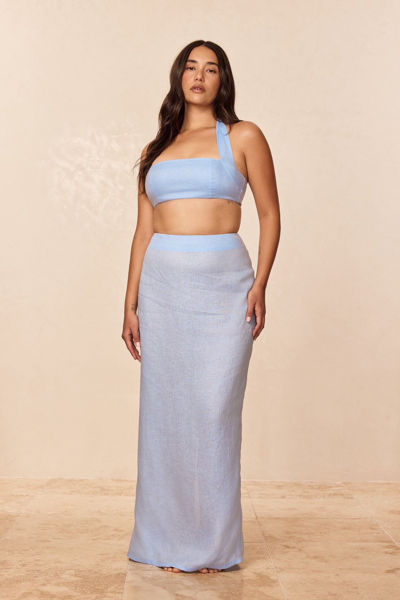 Fontelina Skirt - Sky Linen