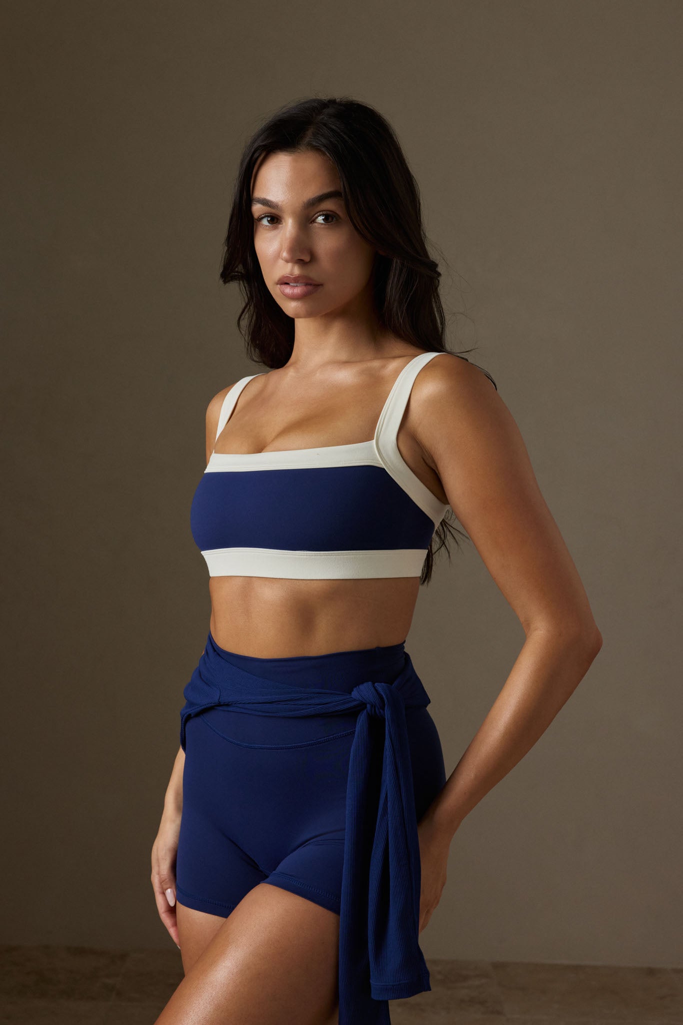 Outpost Bra - Midnight/Ivory Jersey