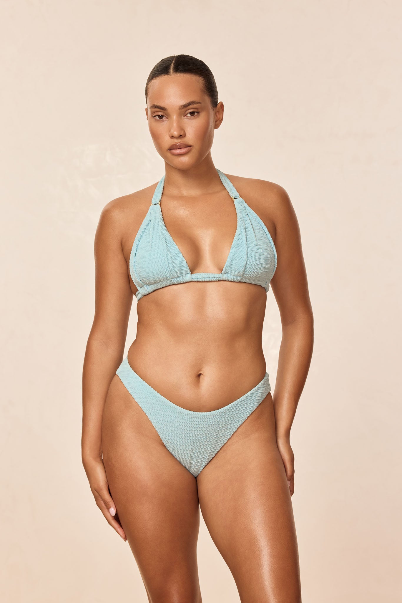 Morocco Top - Light Slate Crinkle