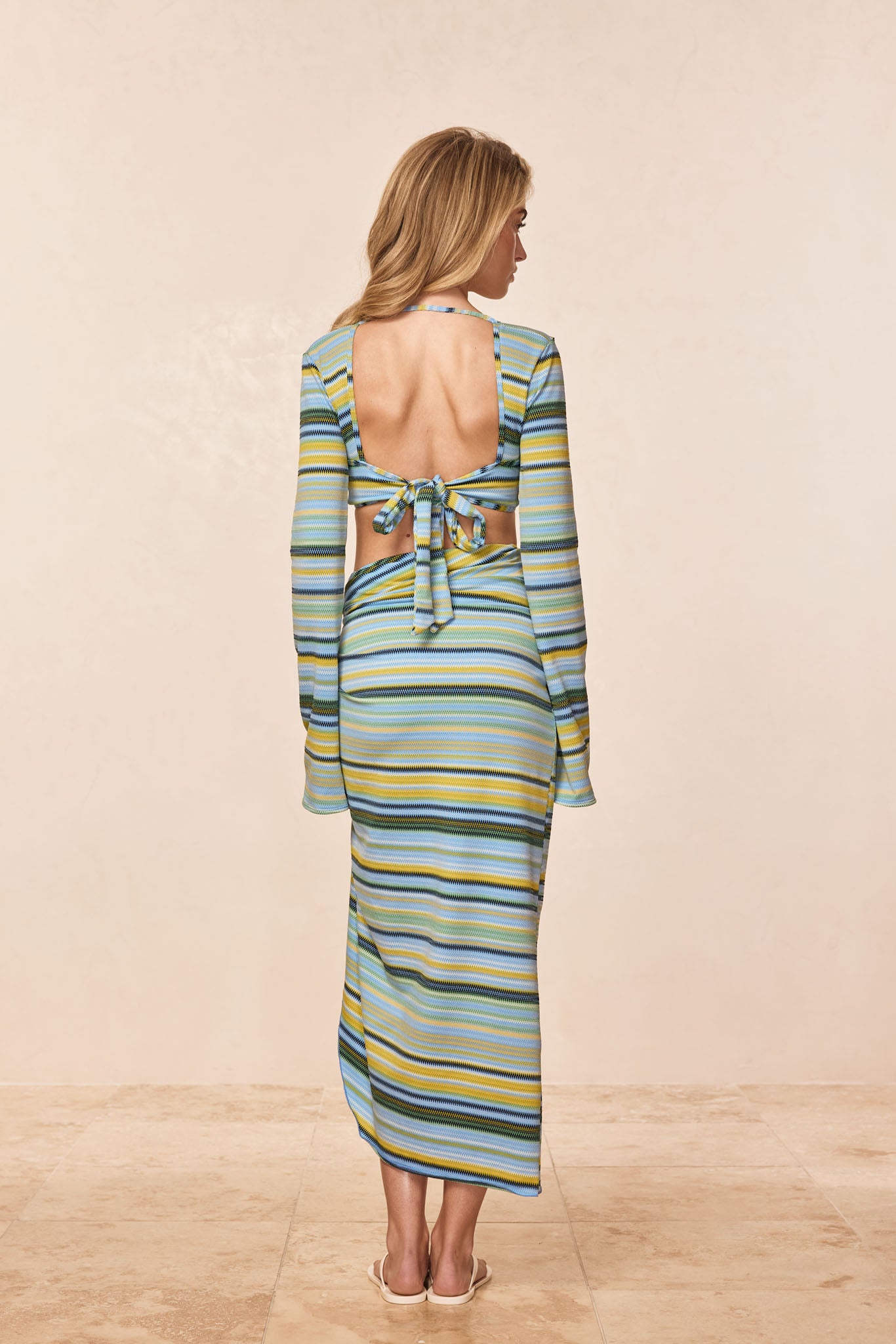 Andros Sarong - Sardinia Stripe Azure