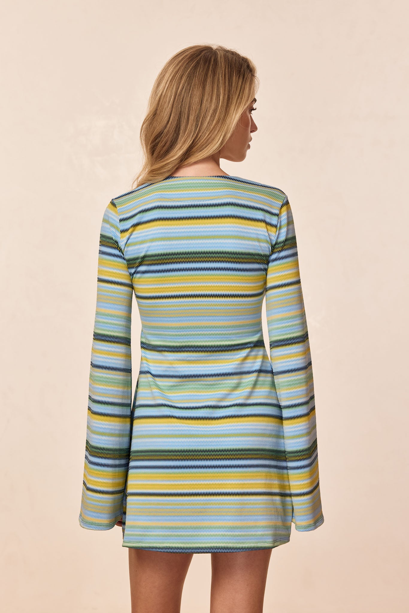 Montego Mini Dress - Sardinia Stripe Azure