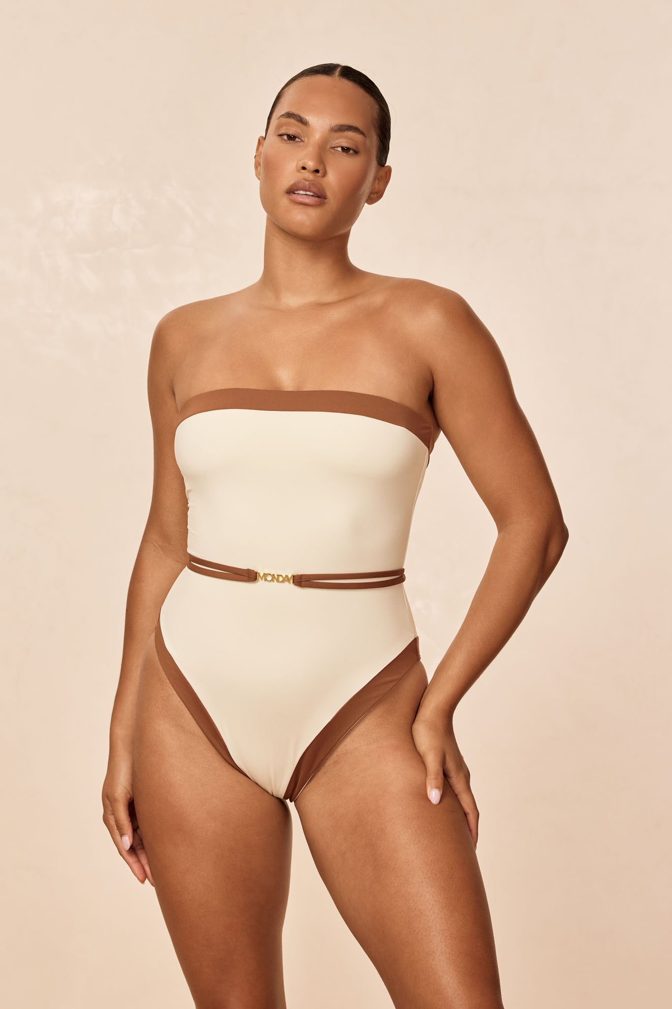 Miami One Piece - Ivory/Caramel