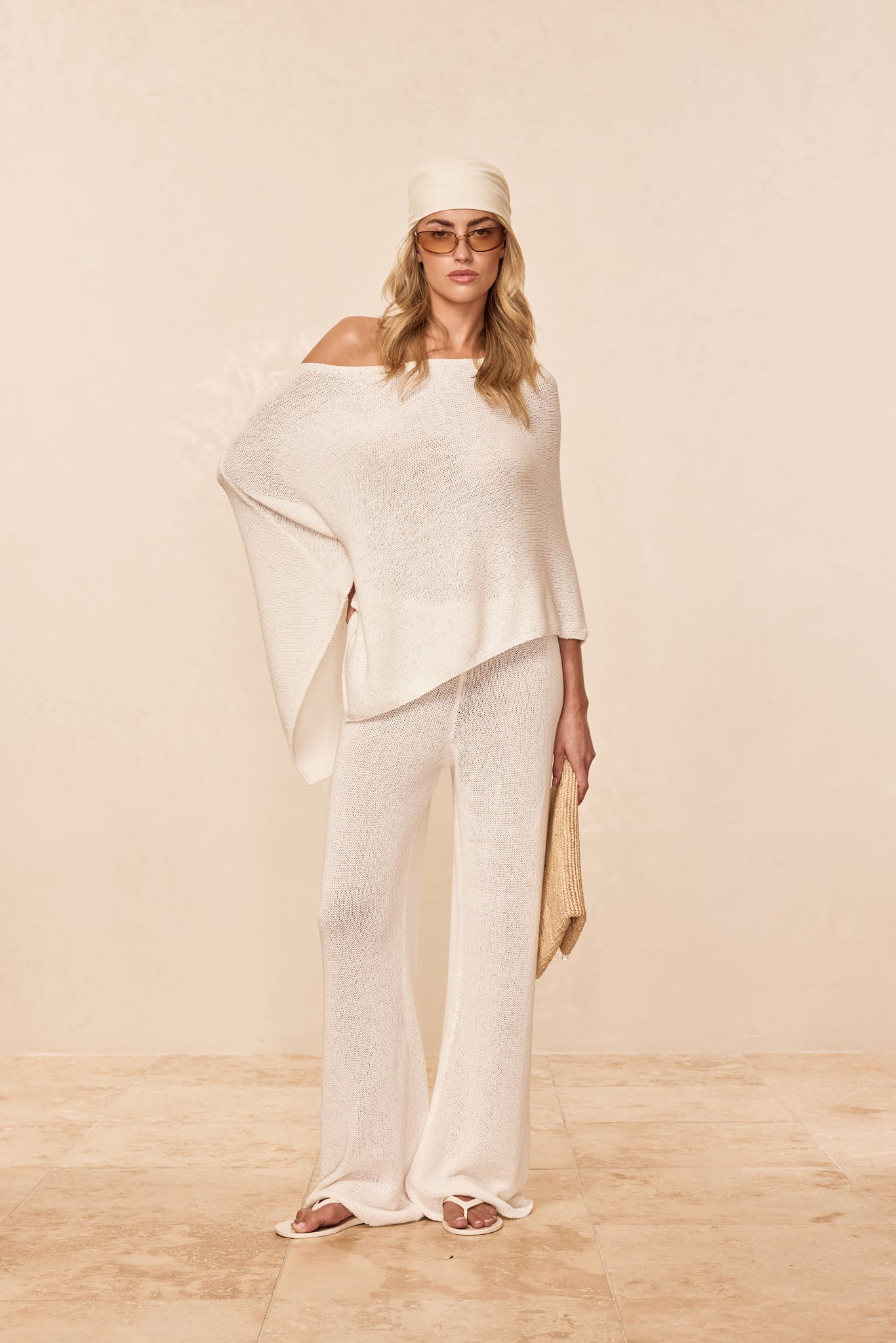Belize Pant Open Knit - Ivory