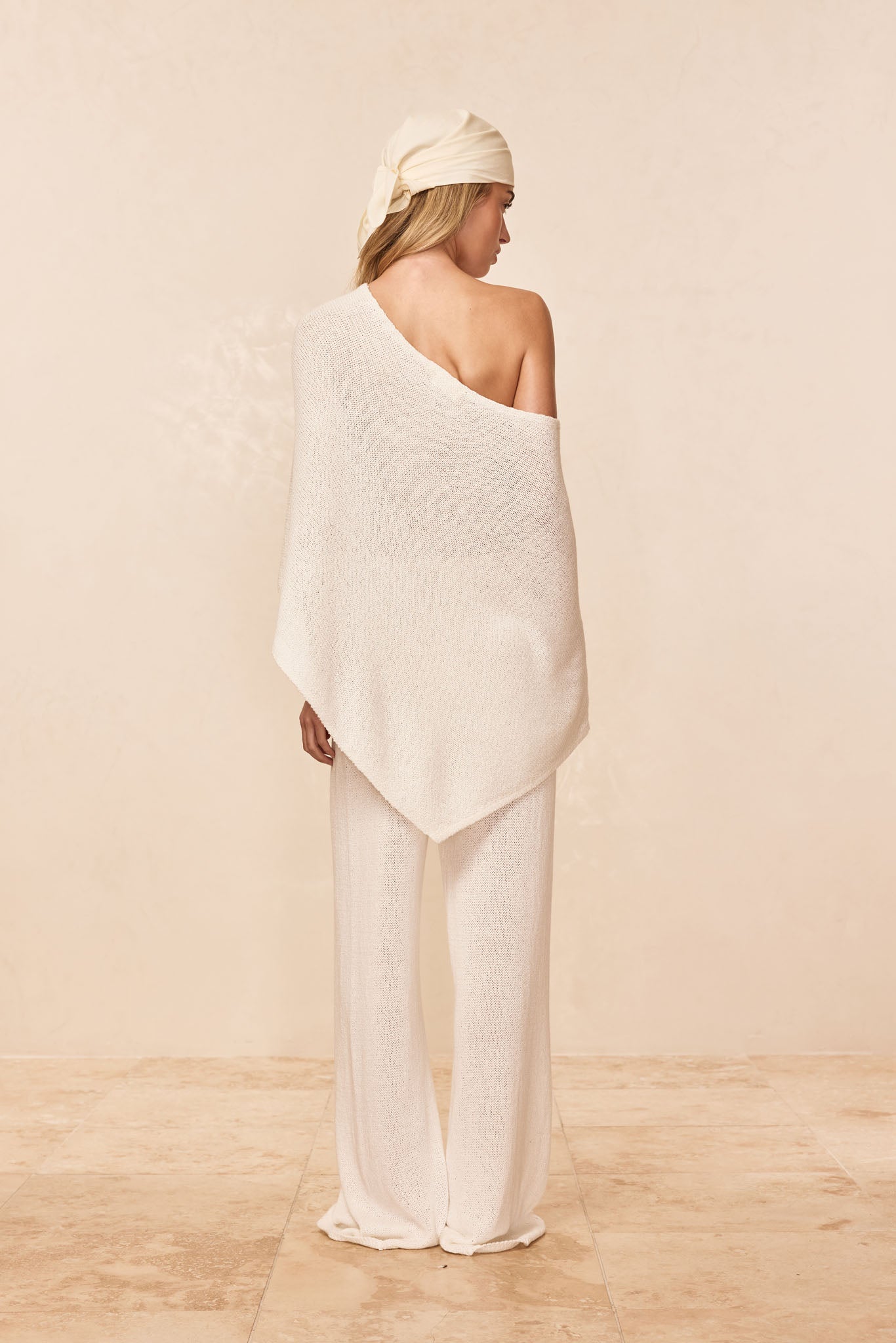 Dominica Poncho Open Knit - Ivory