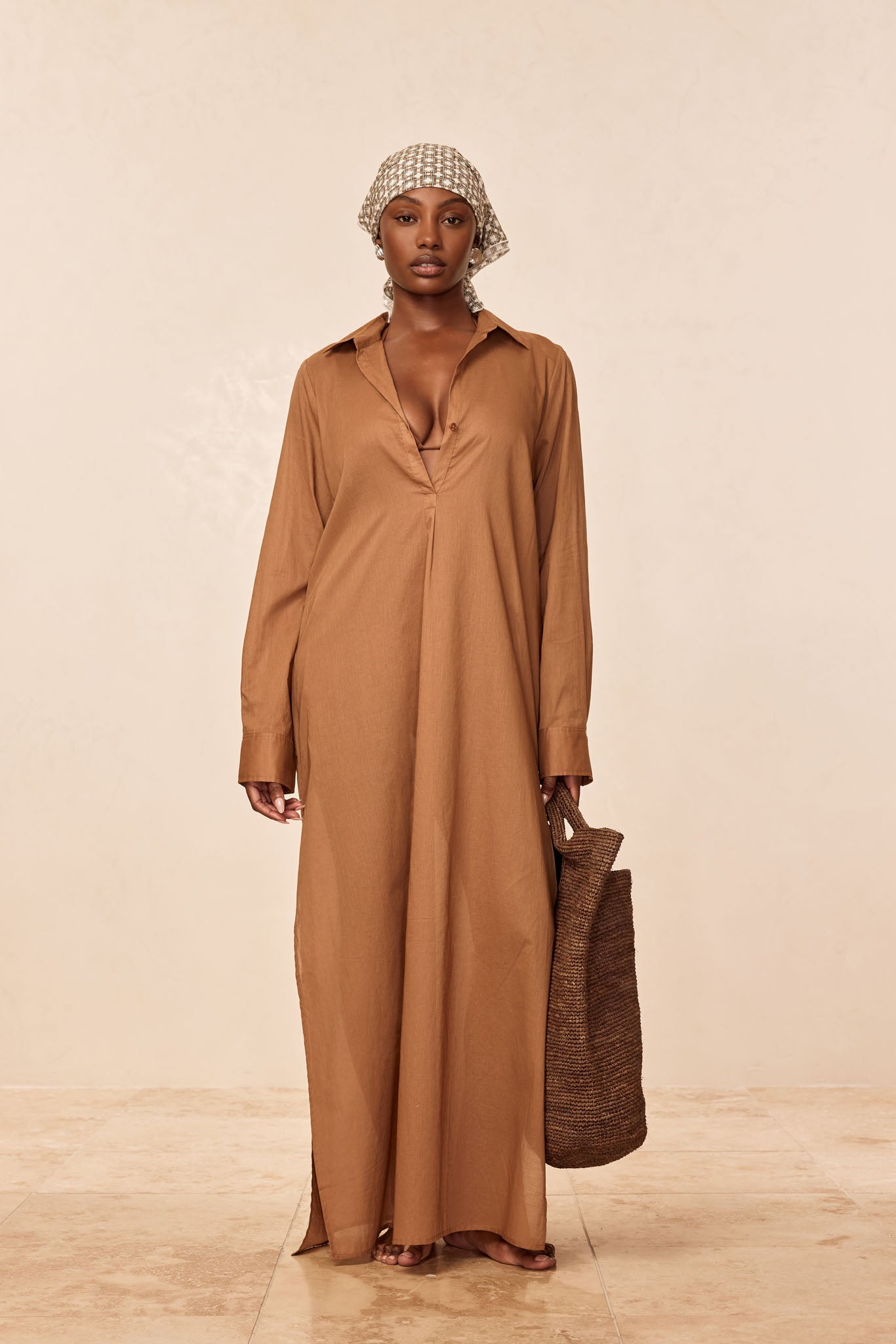 CARAMEL London エプロンワンピース　3y Kokomo Kaftan - Caramel – Monday Swimwear