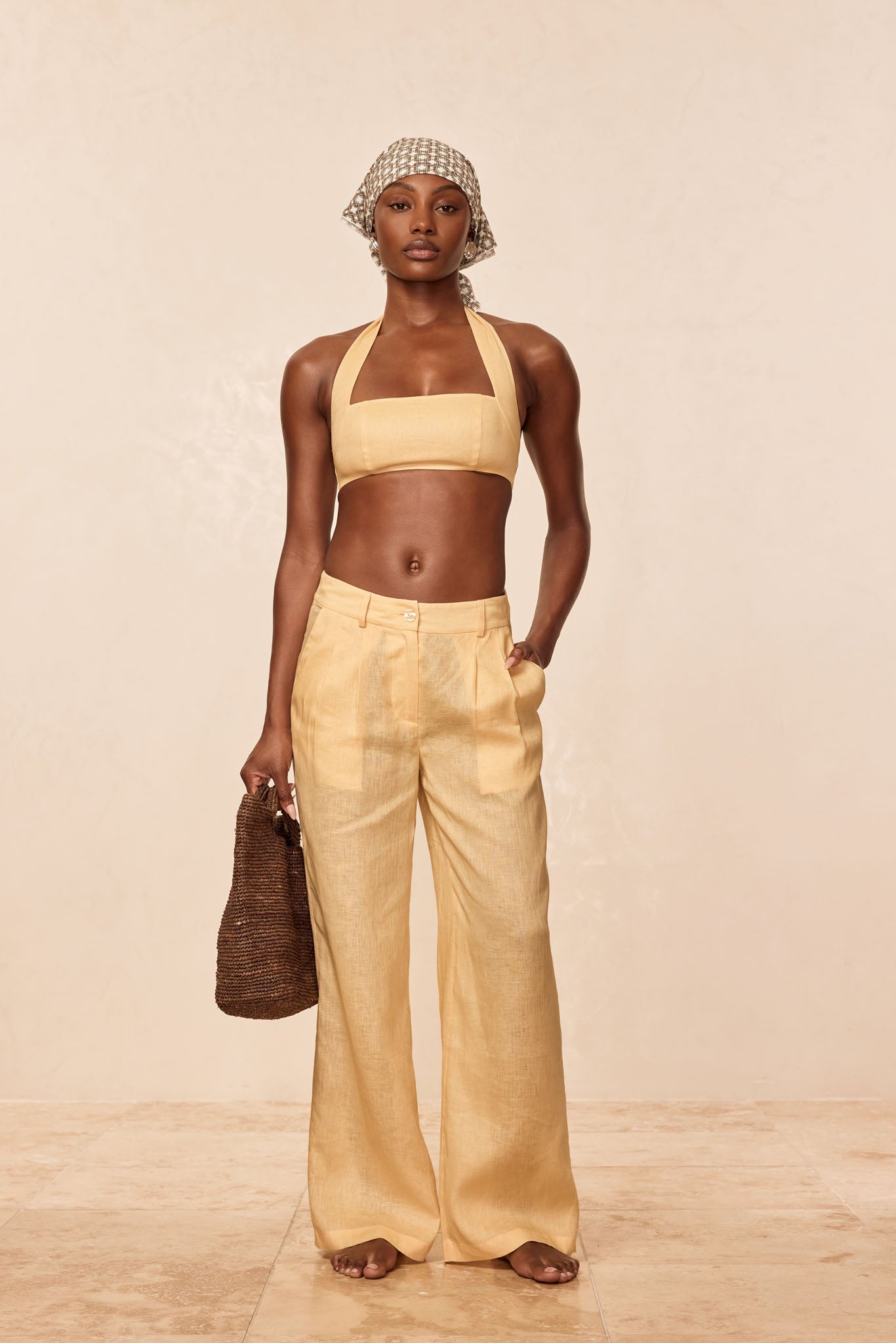 Casablanca Pants - Raffia Linen