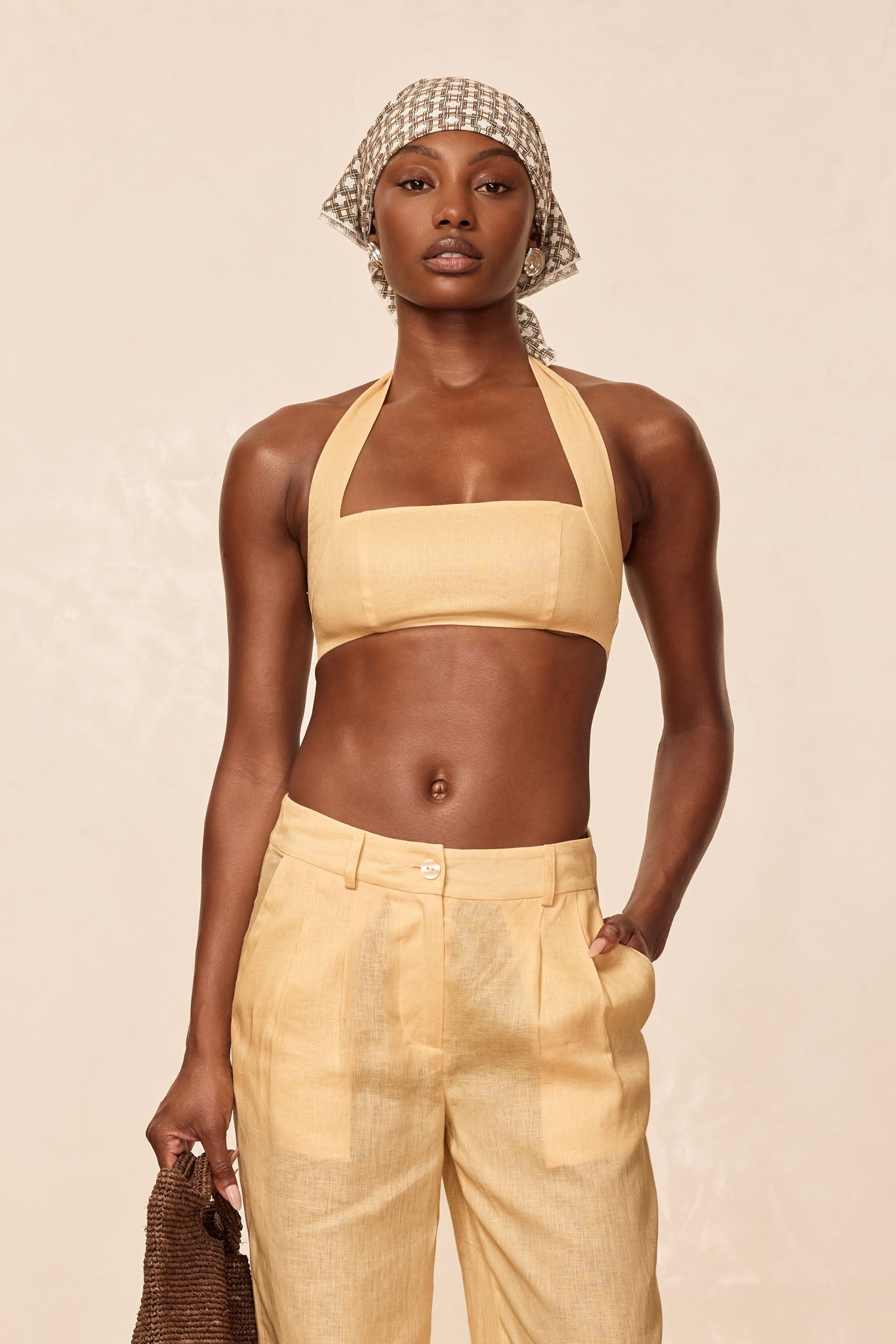 Montserrat Top - Raffia Linen