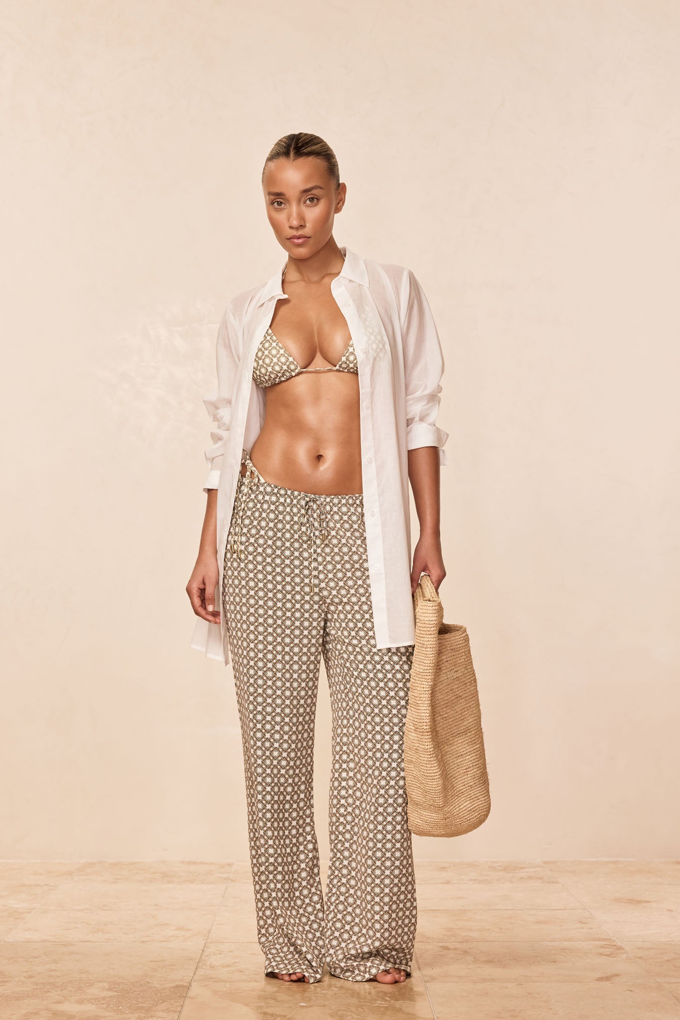 Belize Pant - Tile Geo Silk