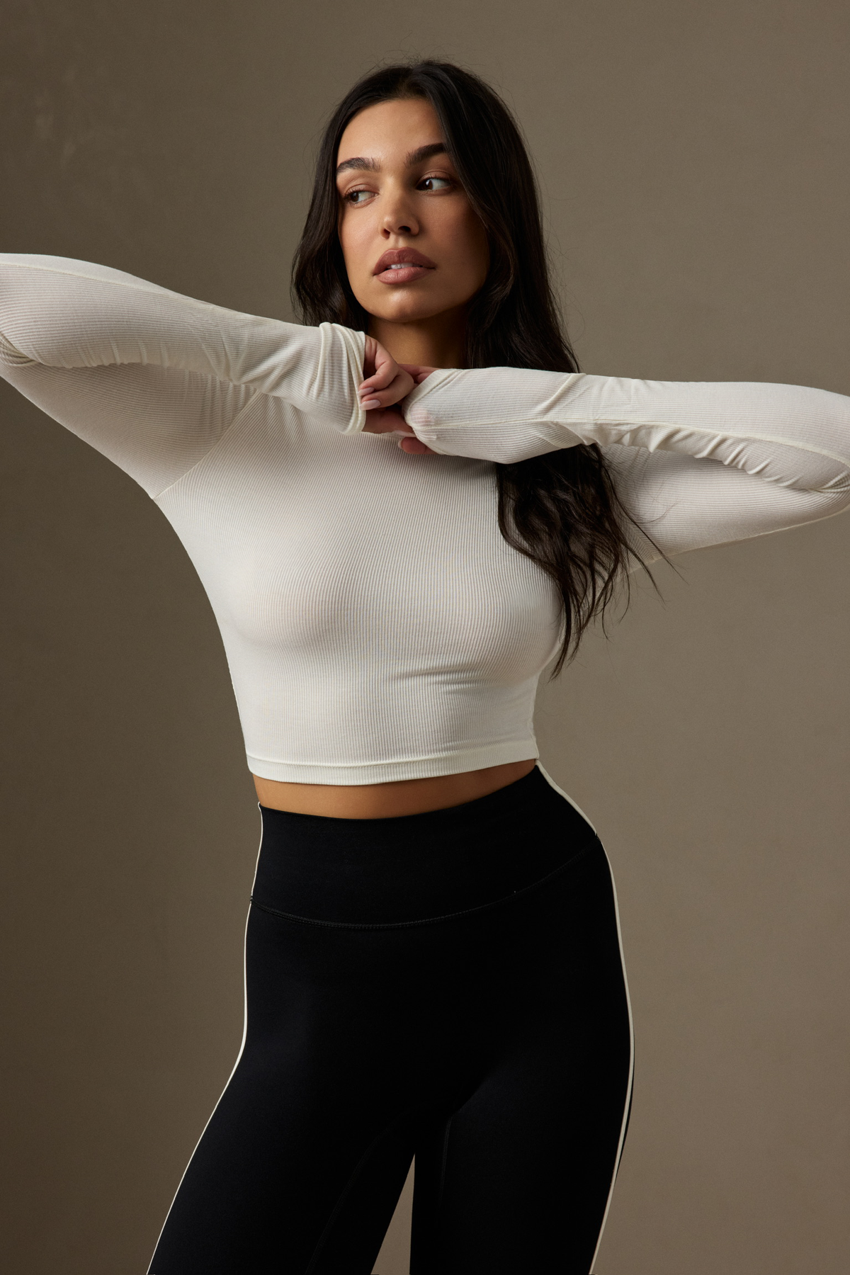 Hayworth Long Sleeve - Ivory Lightweight Rib