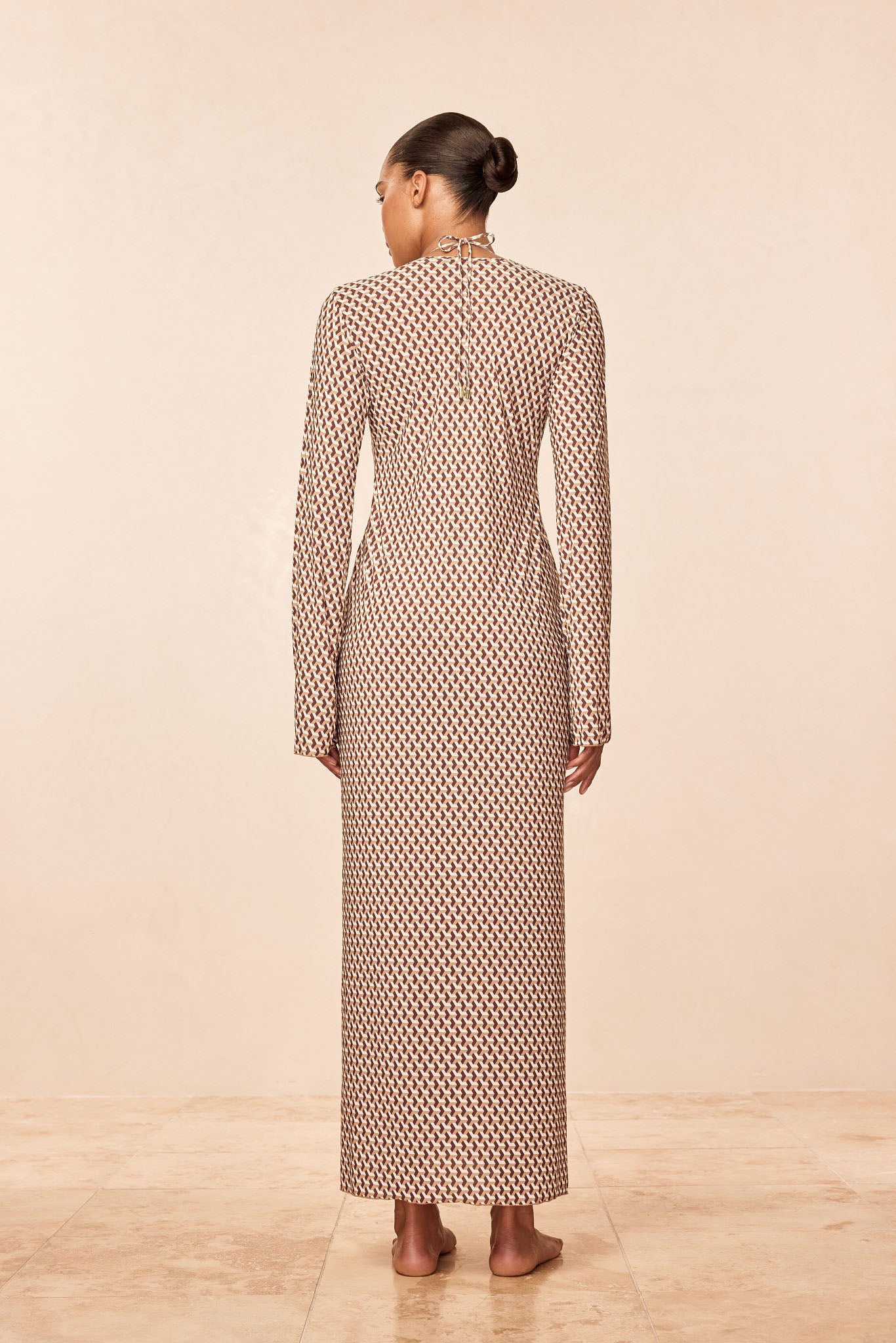Marabella Kaftan - Husk Geo Tissue Jersey