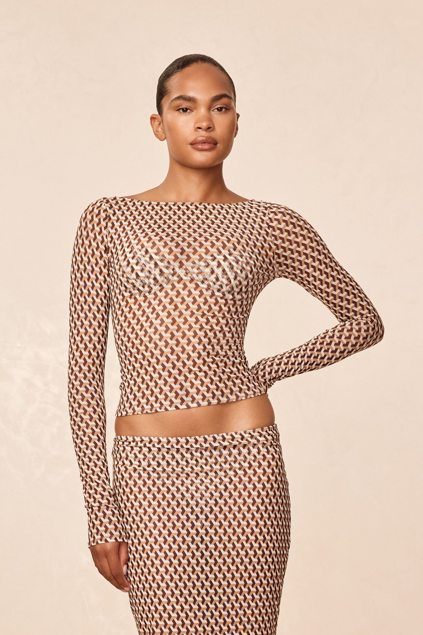 Ipanema Top - Husk Geo Mesh