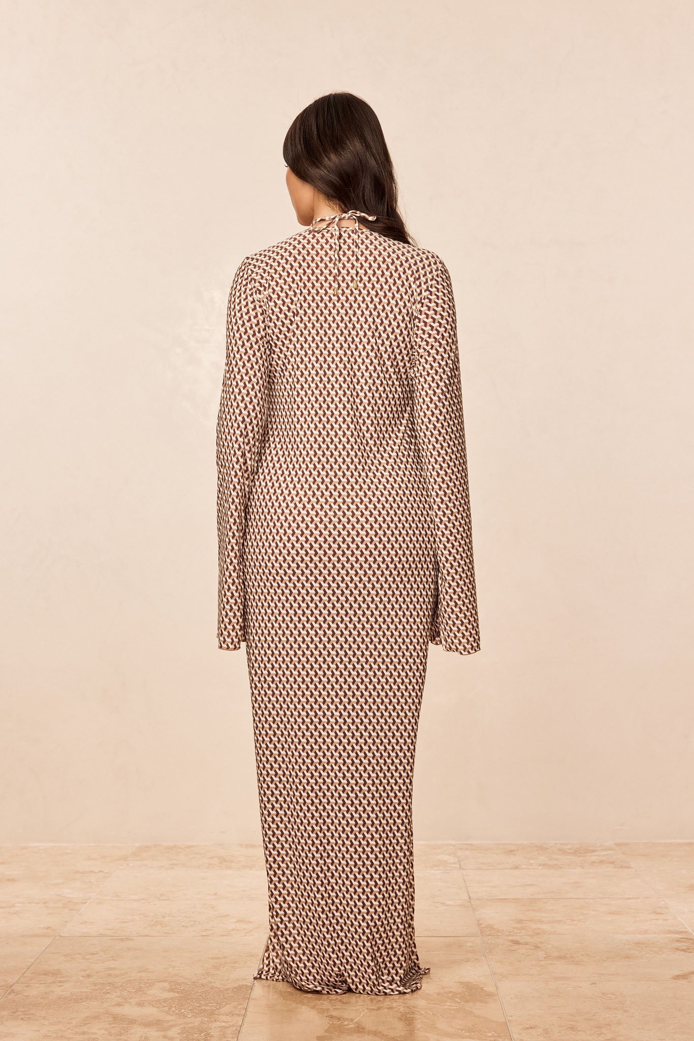 Marabella Kaftan - Husk Geo Tissue Jersey
