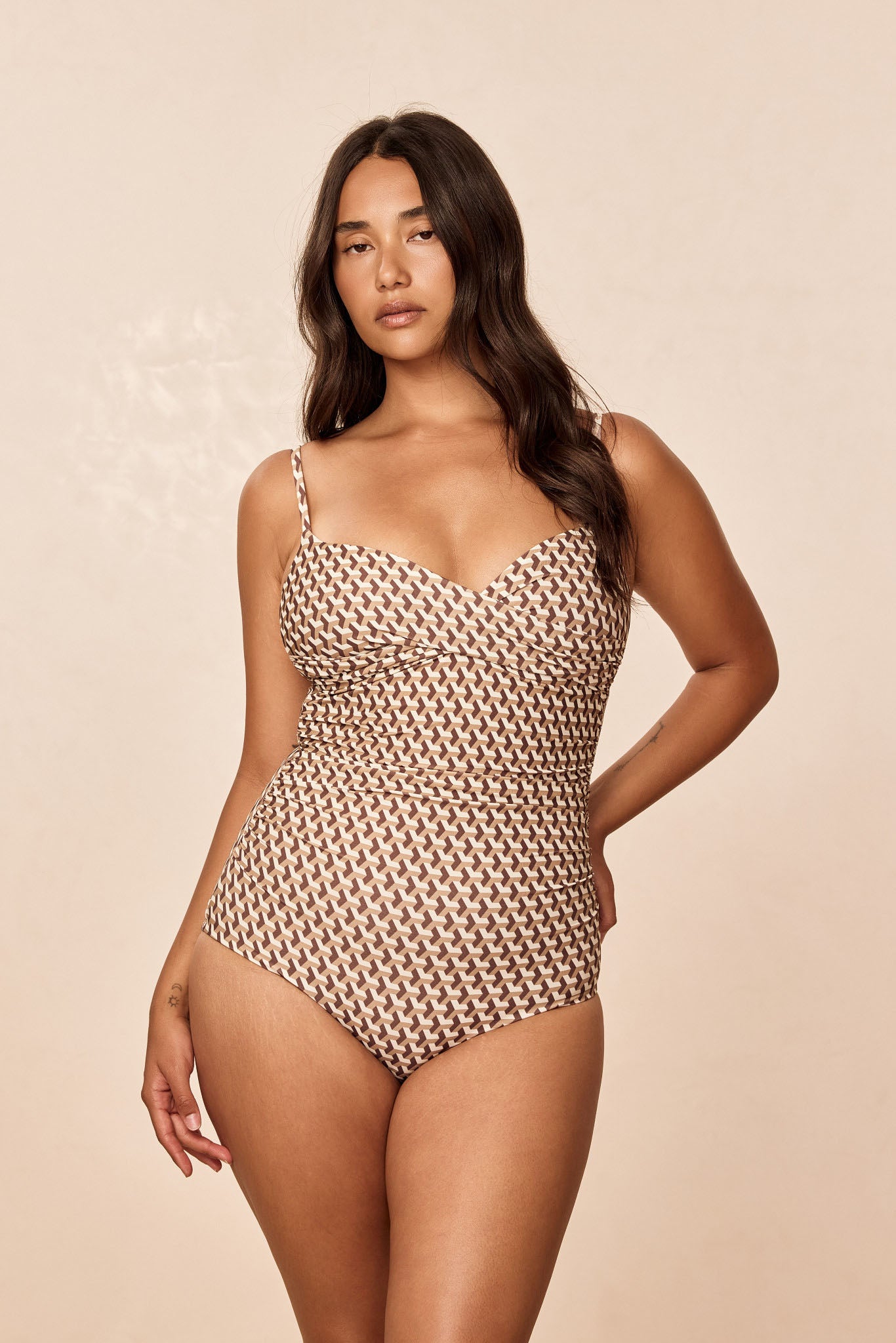 Bordeaux One Piece Full Coverage - Husk Geo