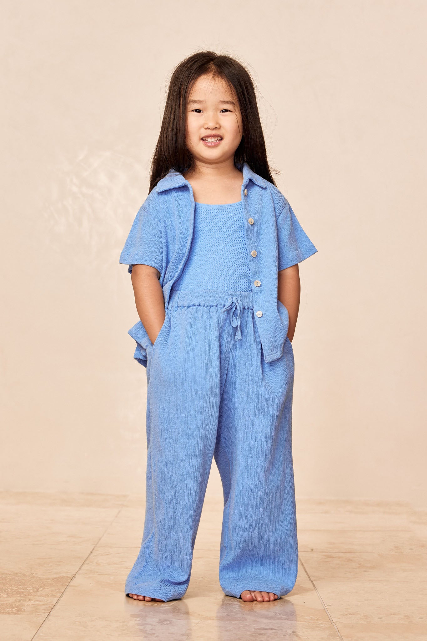 Tuscany Pant Kids - Azure Crinkle