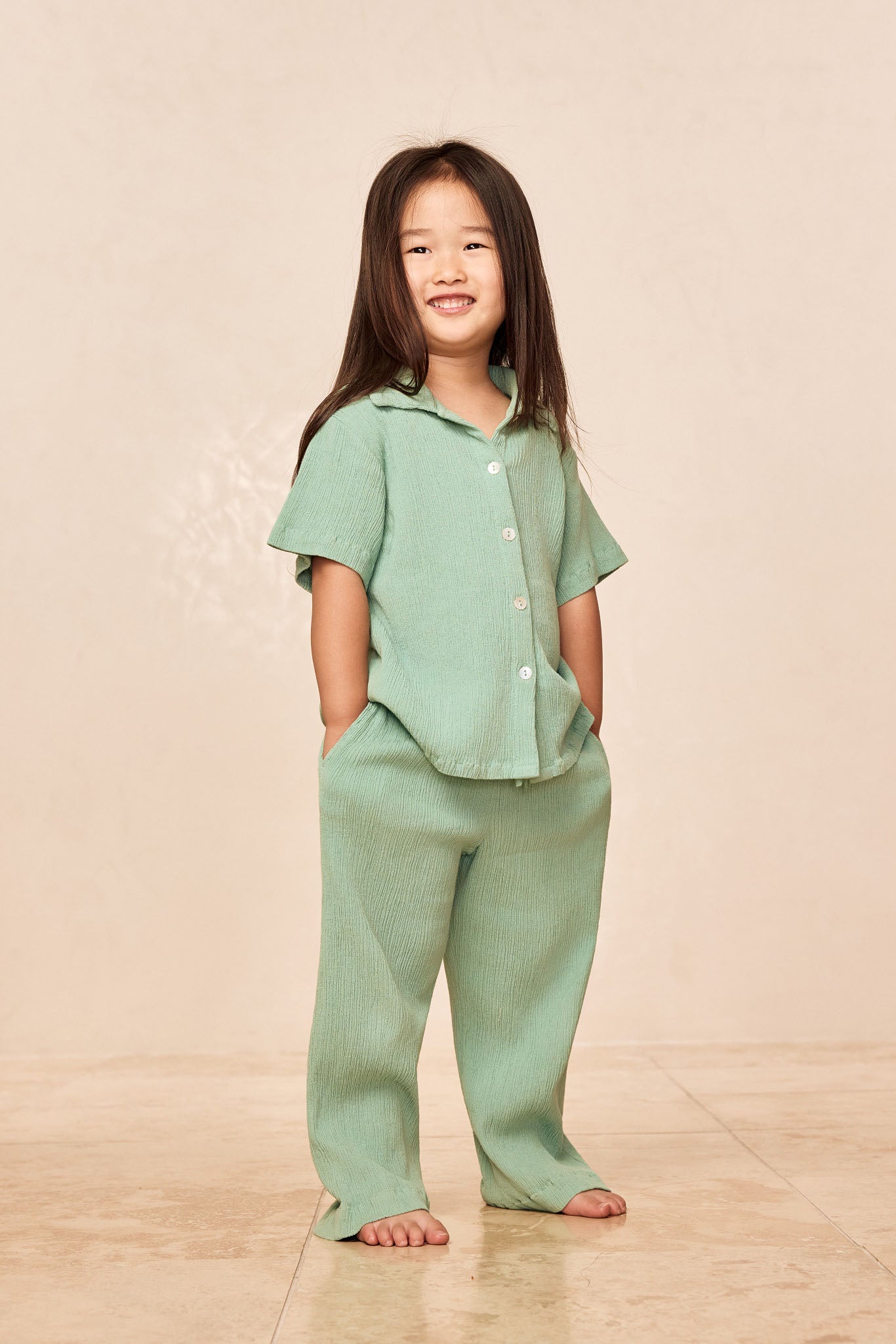Tuscany Pant Kids - Pond Crinkle