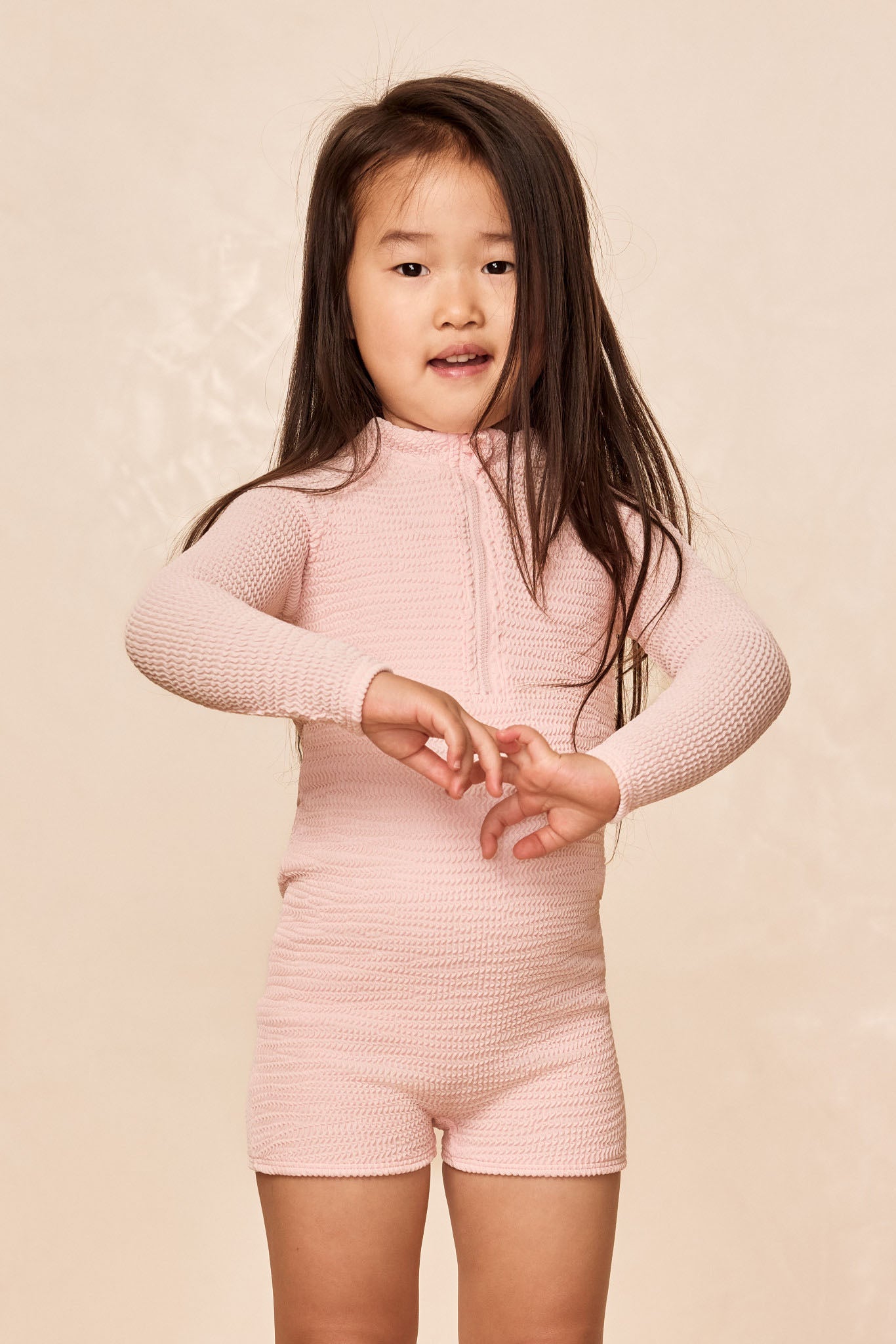 Hilo One Piece Kids - Powder Pink Crinkle