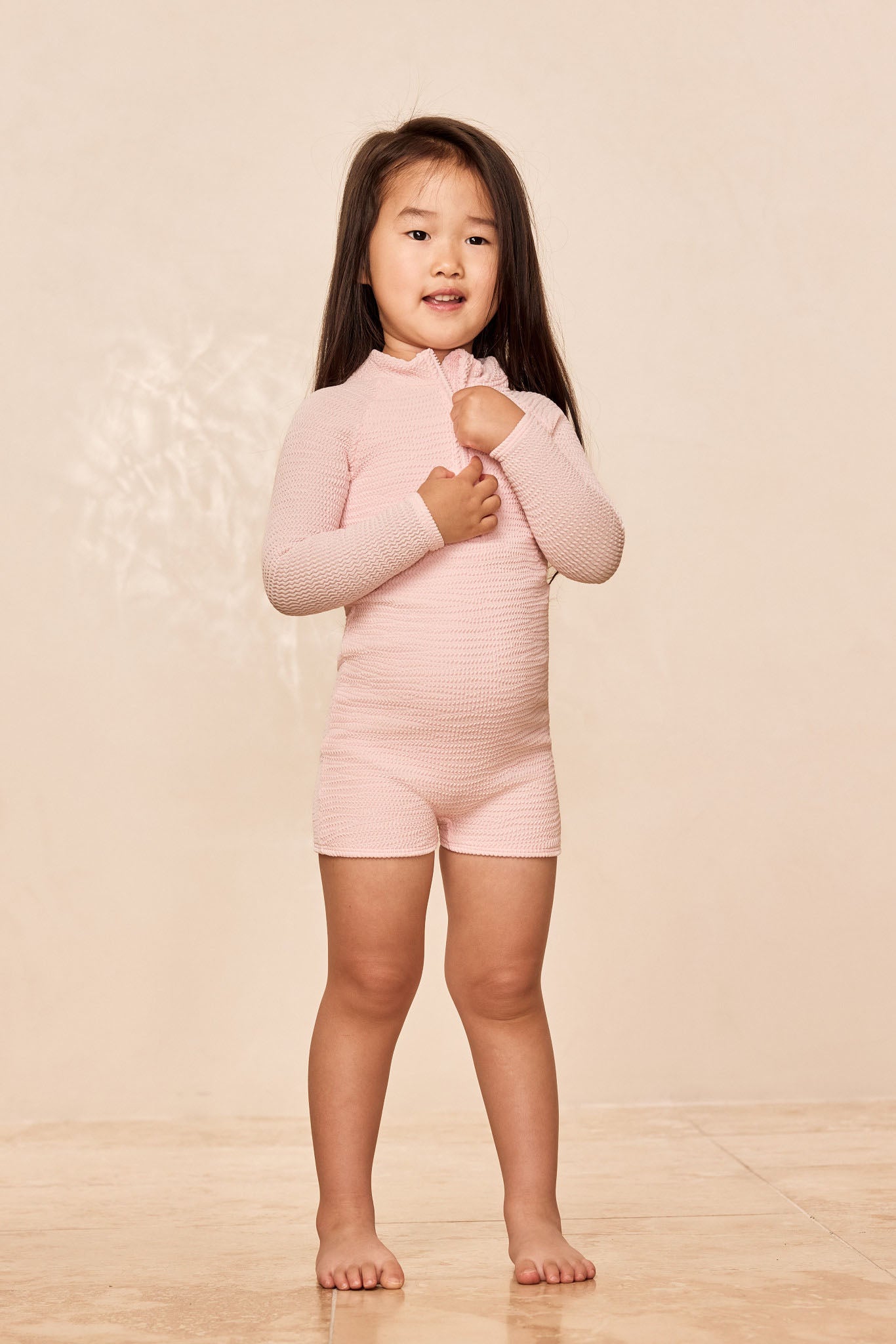 Hilo One Piece Kids - Powder Pink Crinkle
