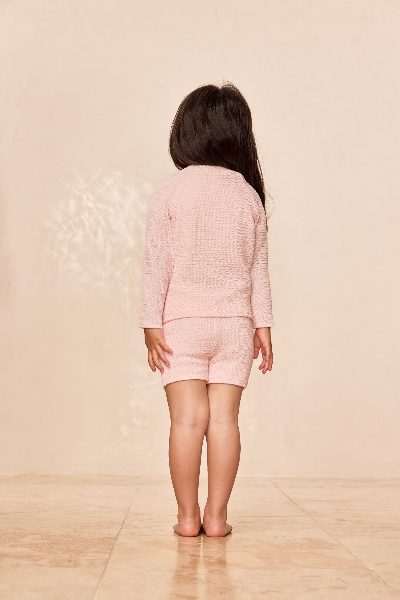 Bondi Rashguard Kids - Powder Pink Crinkle