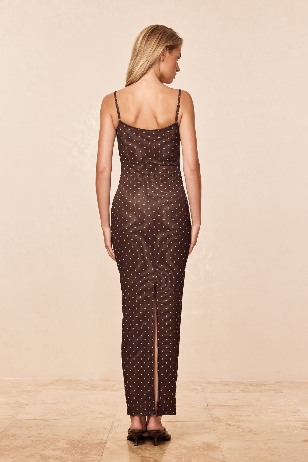 Provence Dress - Espresso Dot Mesh
