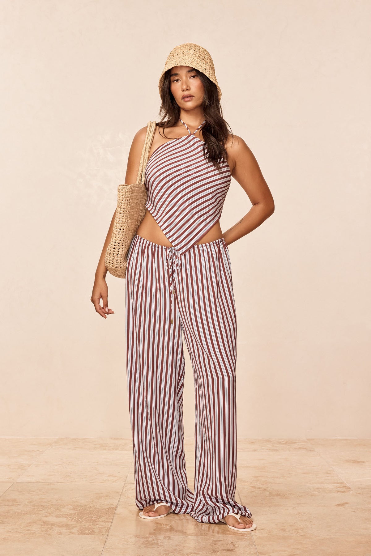 Belize Pant - Milano Stripe Silk