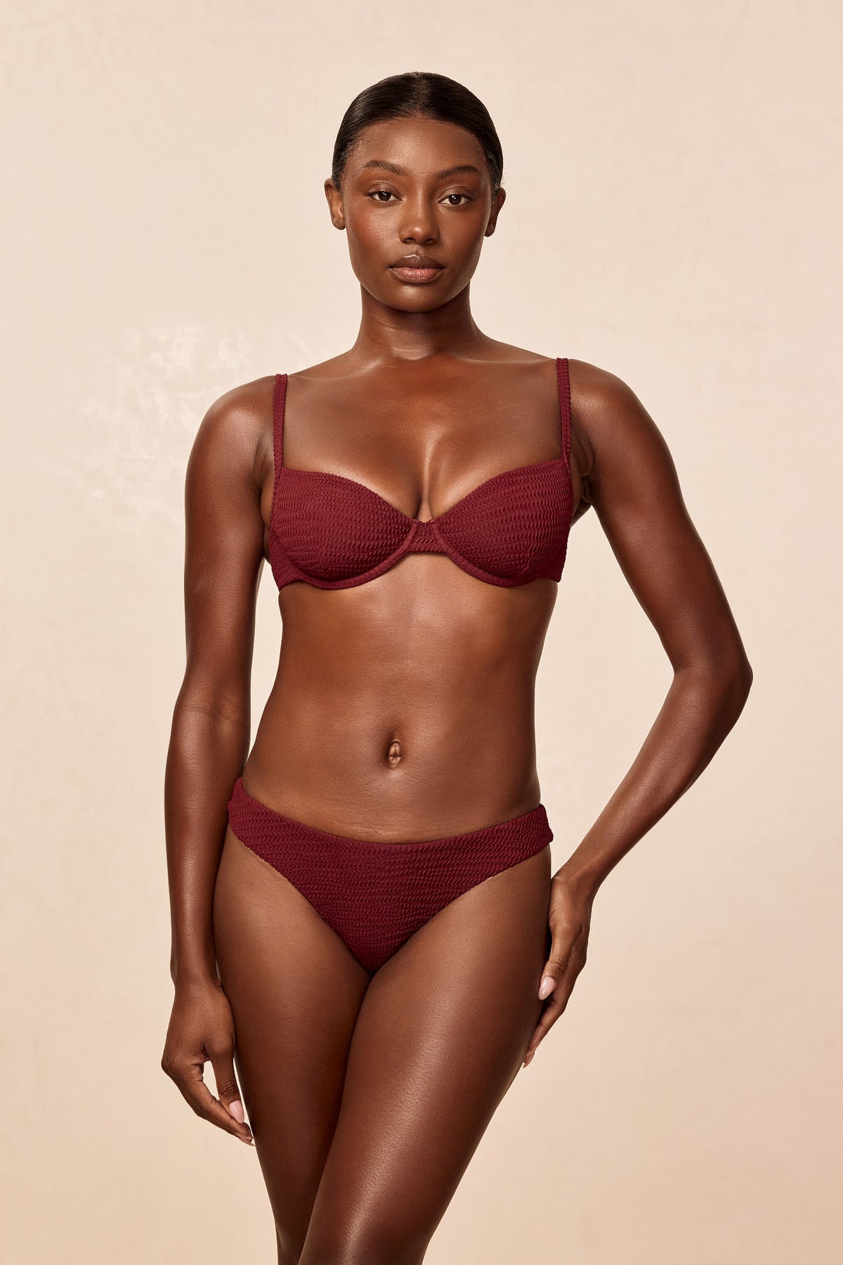 Capri Top - Deep Burgundy Crinkle