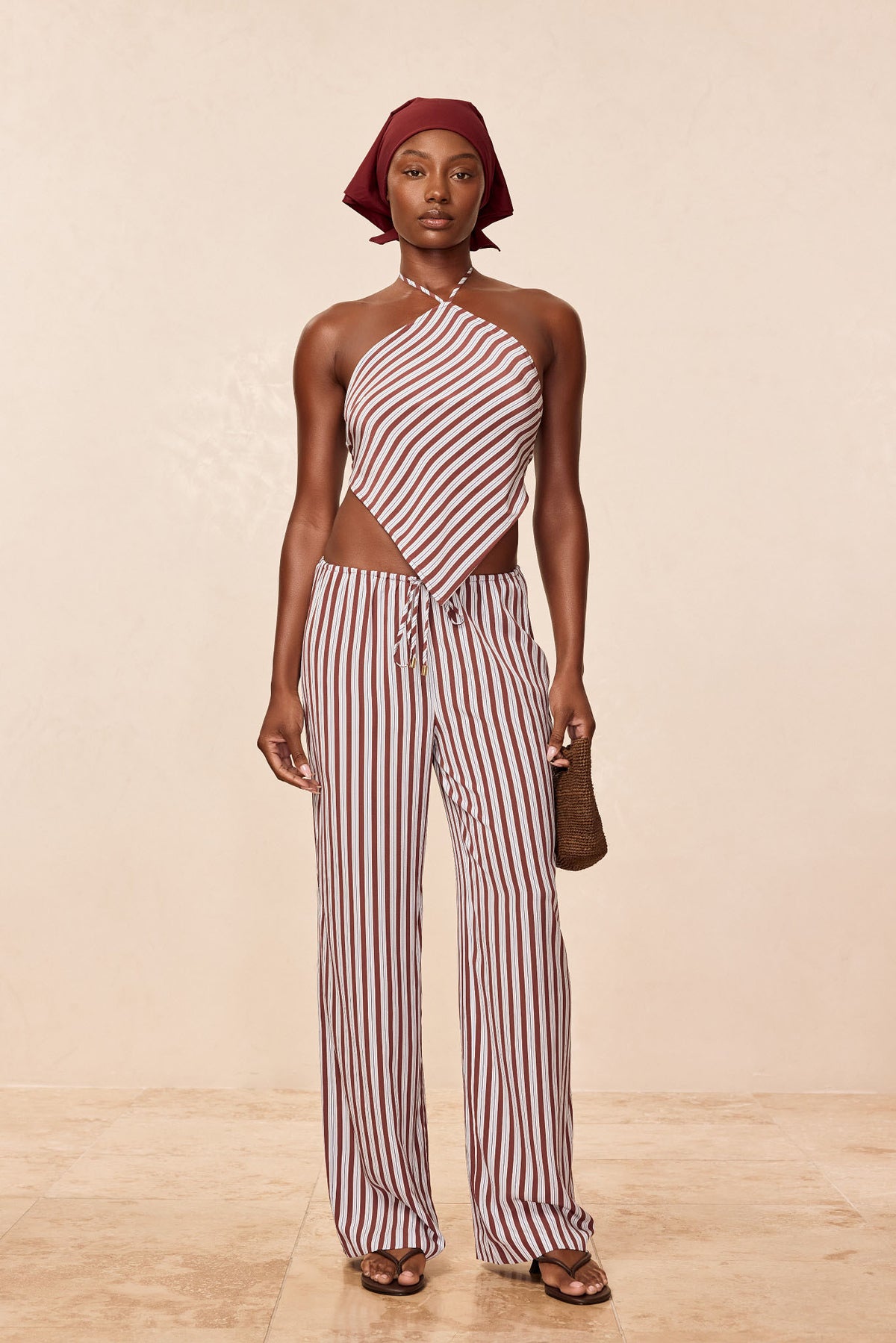Belize Pant - Milano Stripe Silk