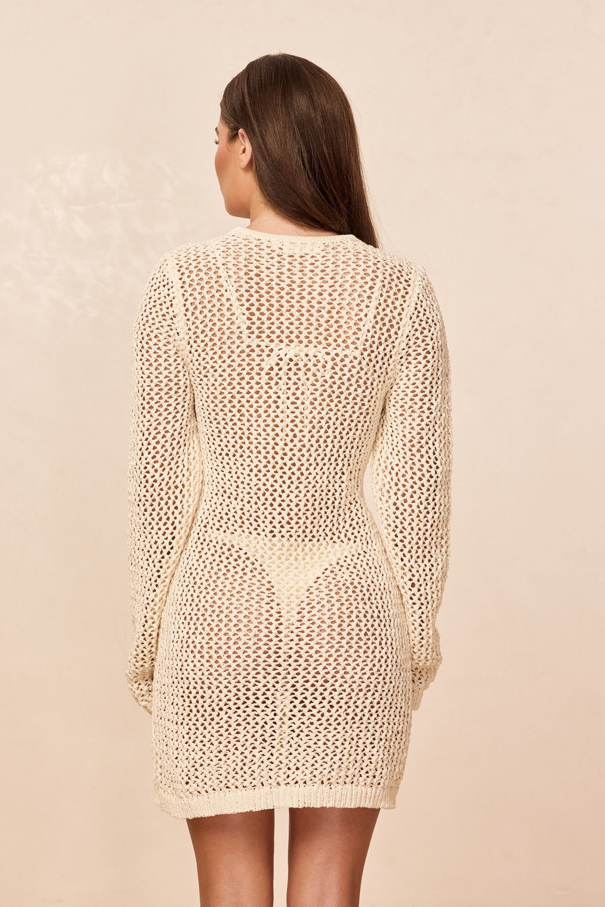 Corossol Mini Dress - Ivory Petit Crochet