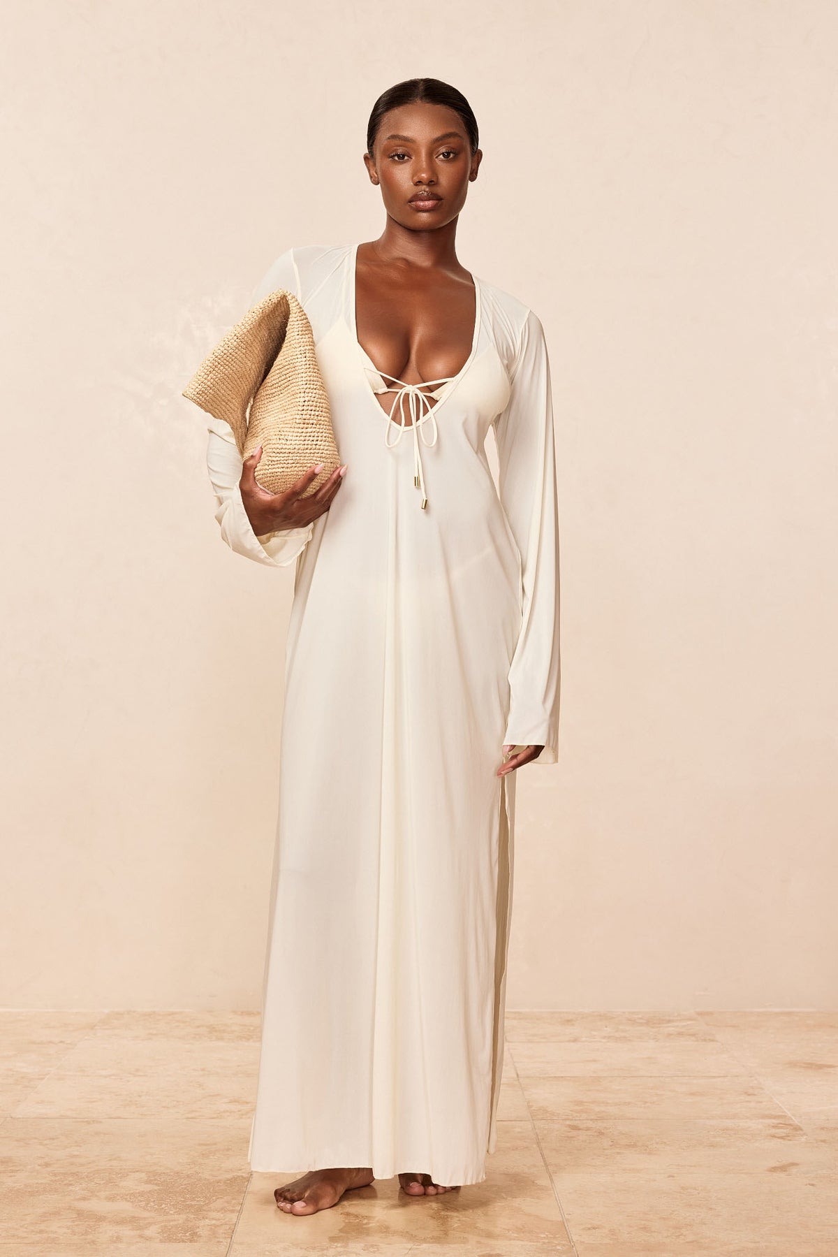Marabella Kaftan - Ivory Tissue