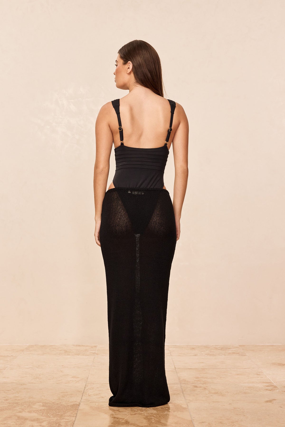 Fontelina Skirt - Black Open Knit
