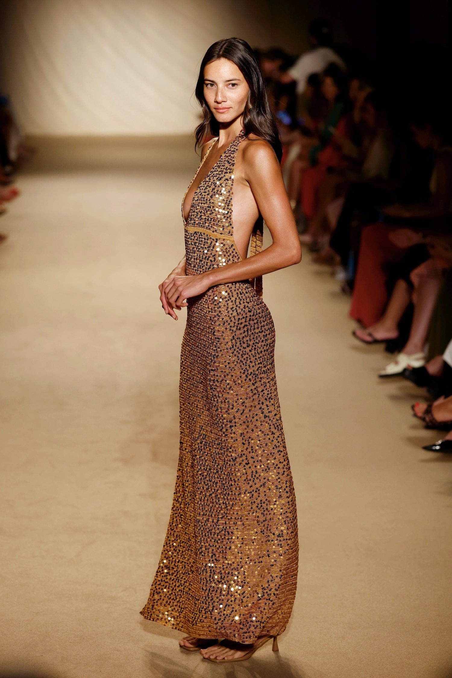 Catania Dress - Antique Gold Sequin Monday Swimwear Catania Dress - Antique Gold Sequin Monday Swimwear