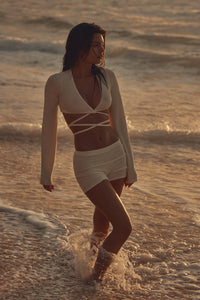 Azores Top - Ivory Crinkle