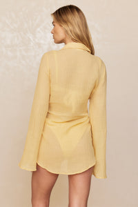 Grenada Tunic - Honey Crinkle Linen