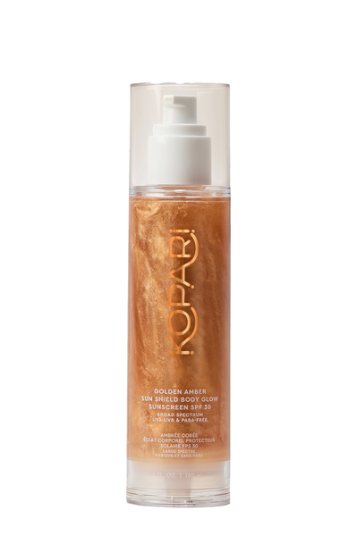 Golden Amber Sun Shield Body Glow Sunscreen SPF 30 – Monday Swimwear