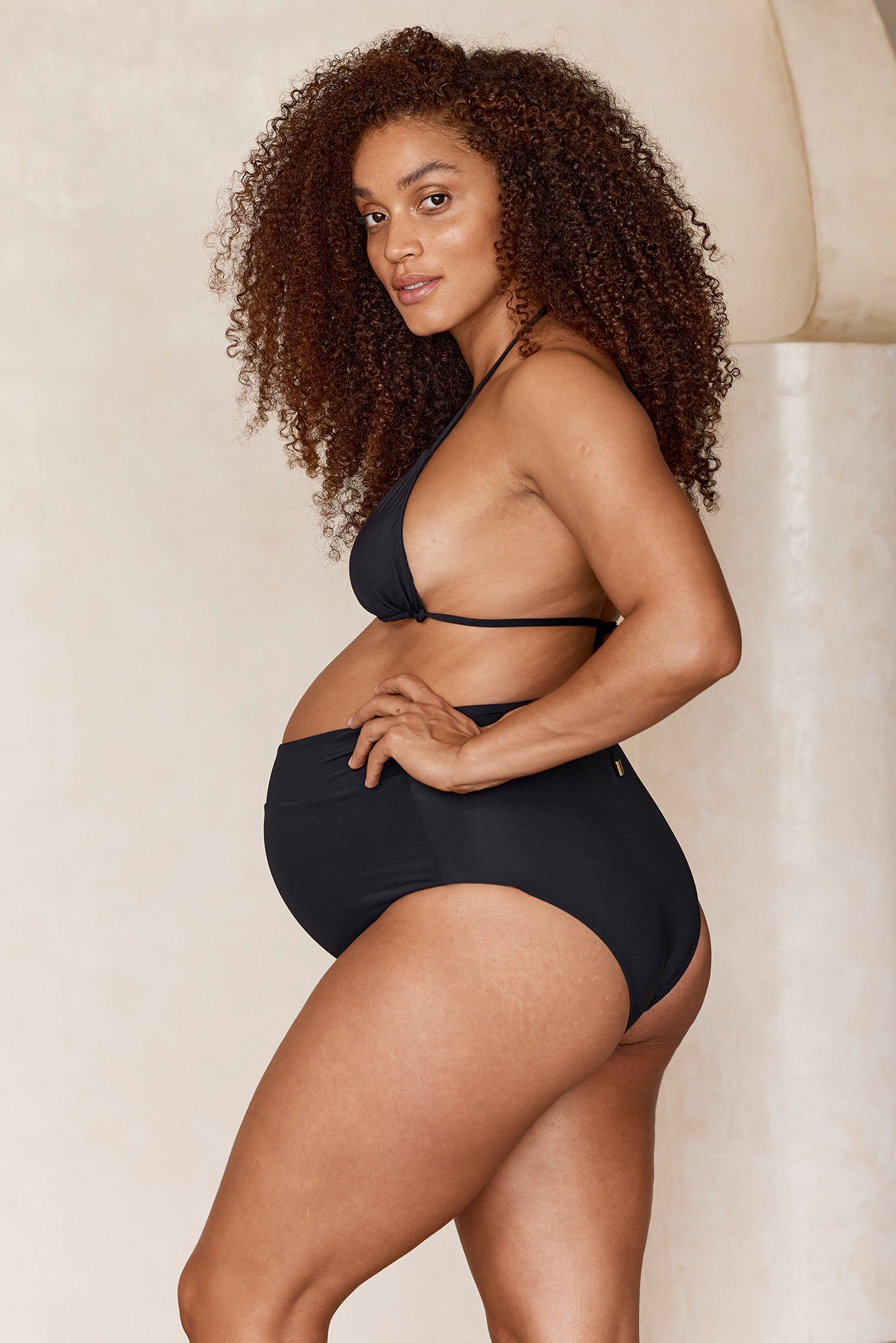 Low Rise Maternity & Postpartum Bikini Bottom | Black