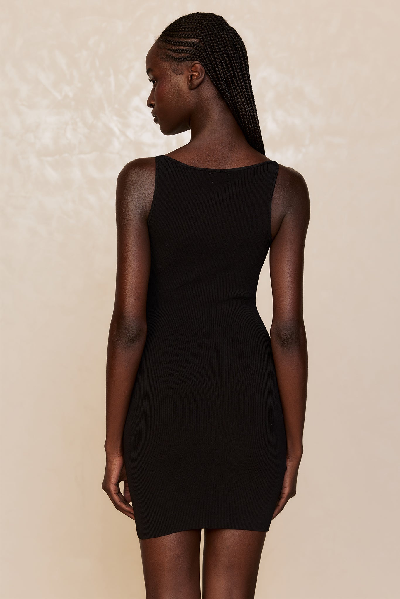 Camerelle Dress - Black Knit Rib