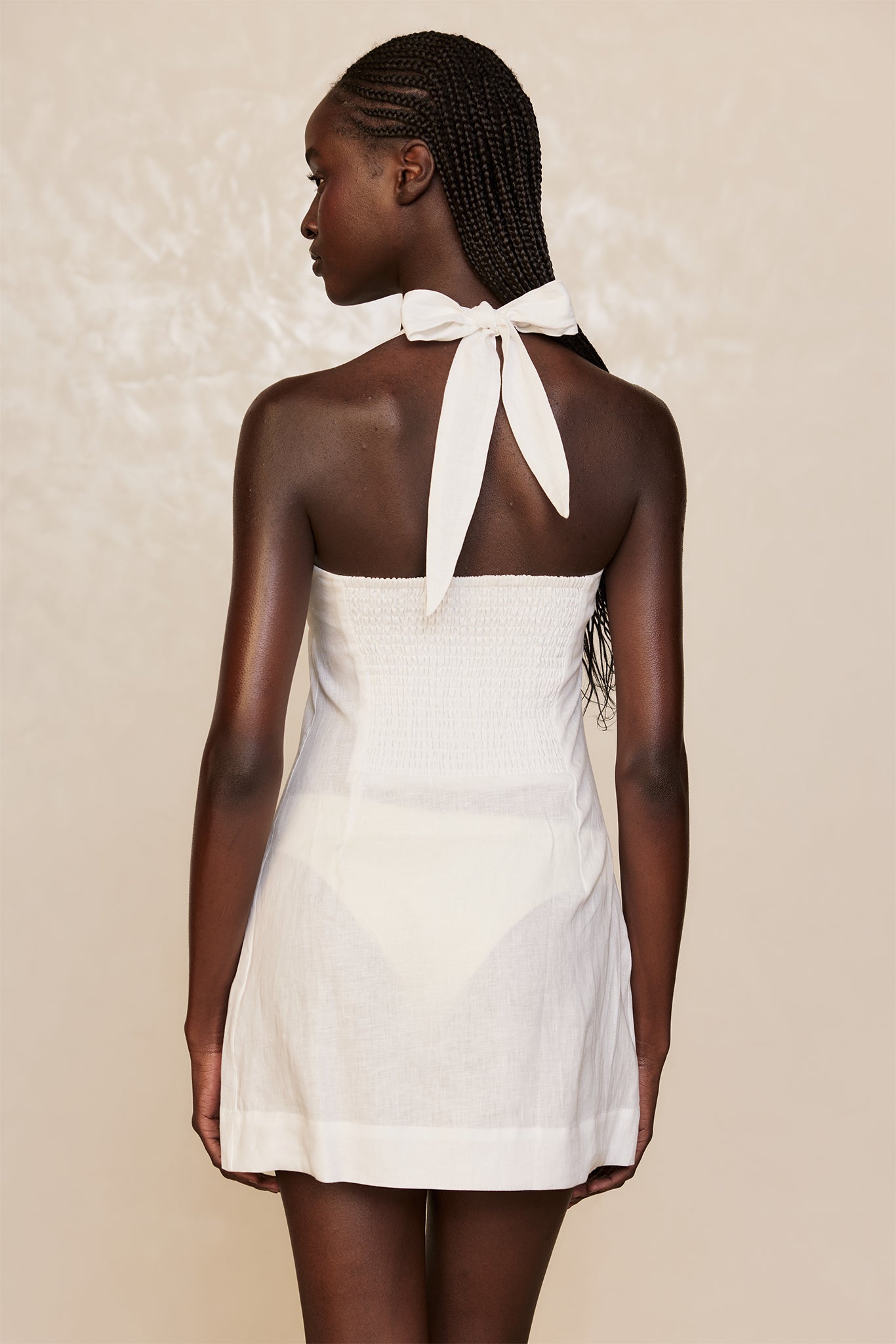 Montserrat Mini Dress - White Linen White Linen / VV Montserrat Mini Dress - White Linen White Linen / VV