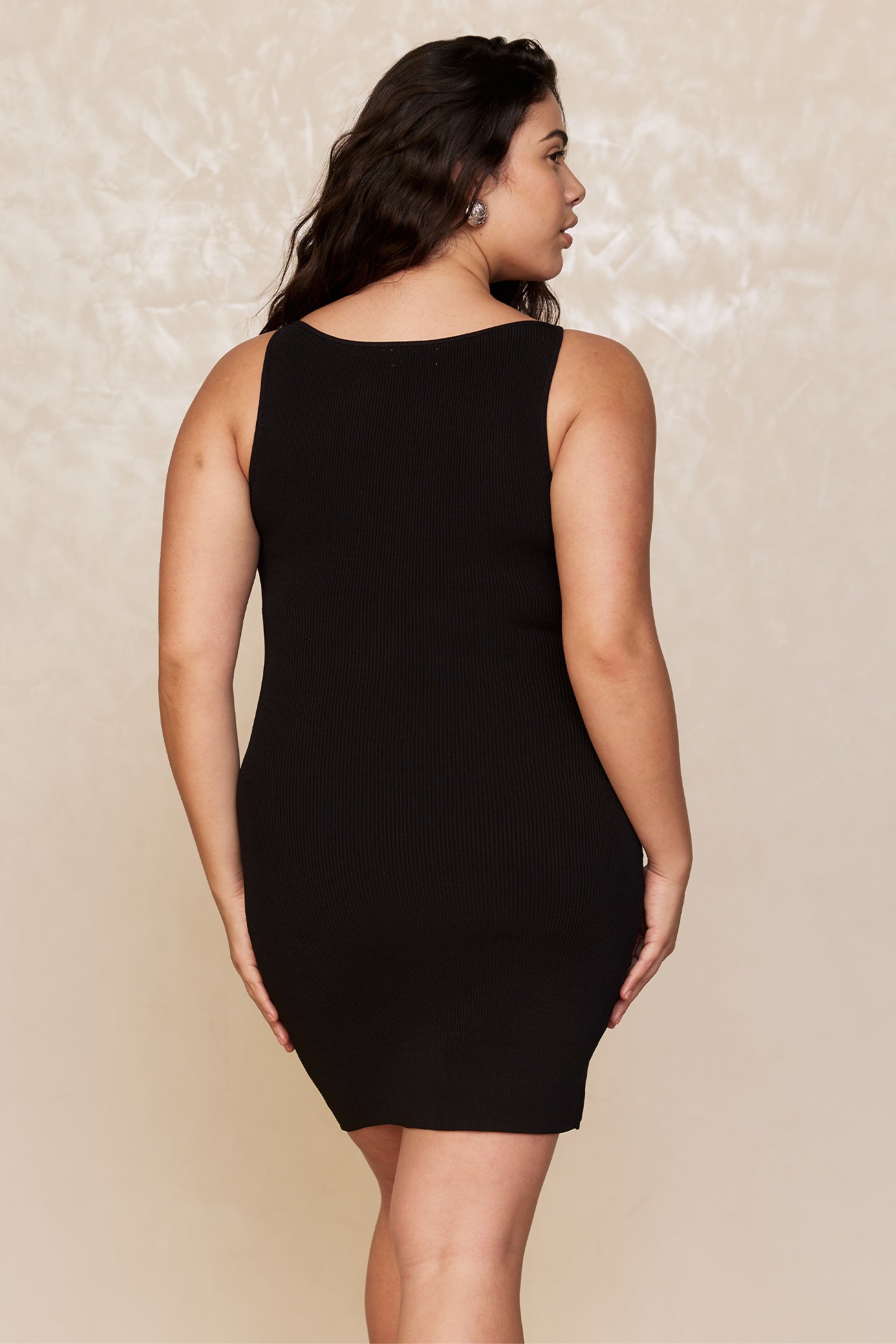 Camerelle Dress - Black Knit Rib