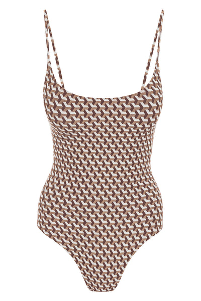Bahamas One Piece - Husk Geo – Monday Swimwear