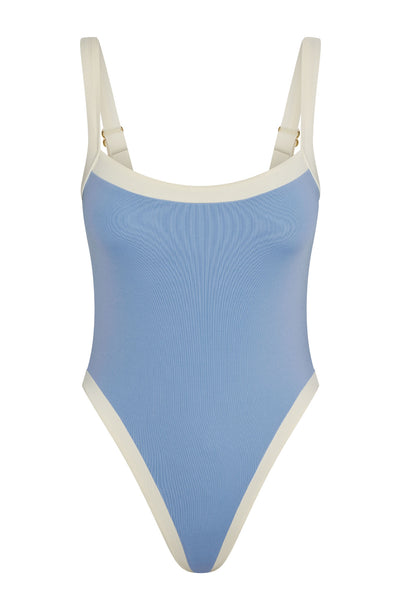 Barcelona One Piece - Azure/Ivory – Monday Swimwear
