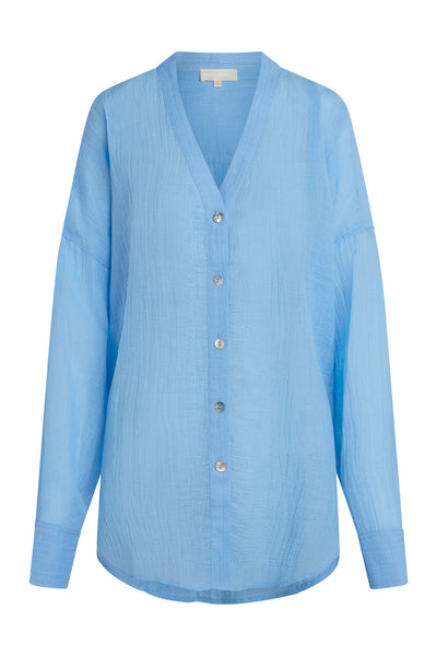 Rhinestone striped shirt Bicolor For Women | Maje