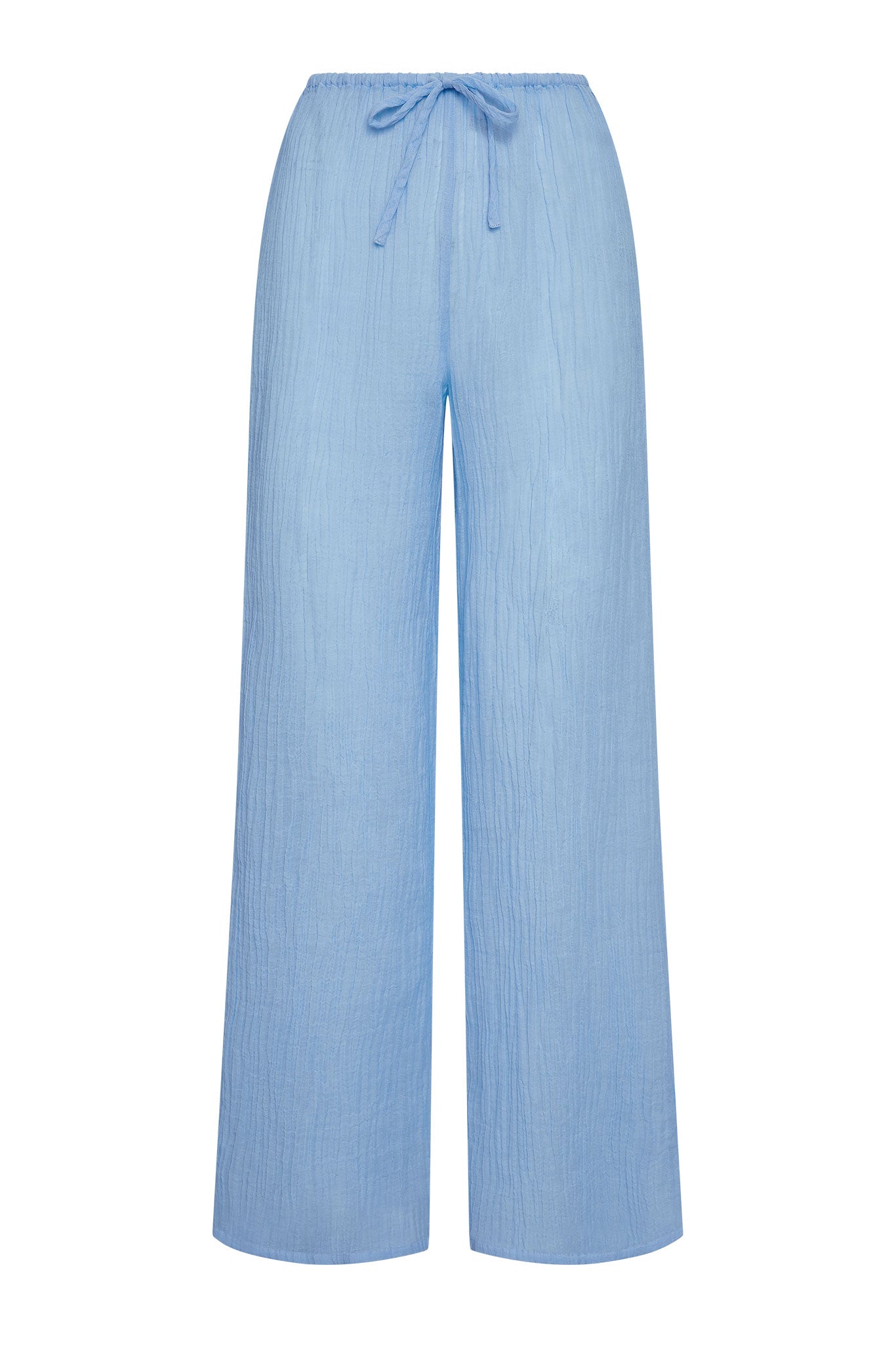 Belize Pant - Sky Crinkle Linen