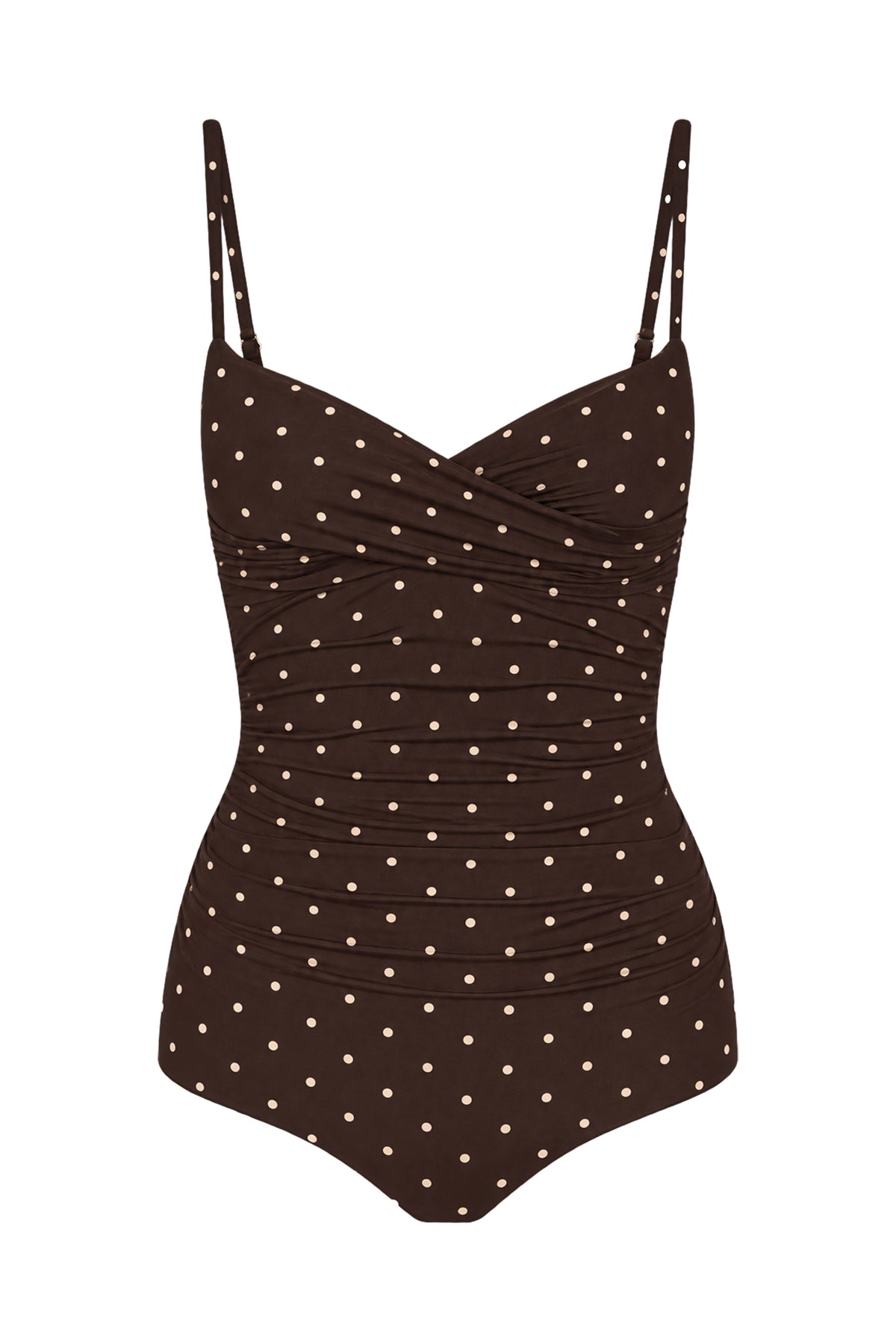 Bordeaux One Piece Full Coverage - Espresso Dot