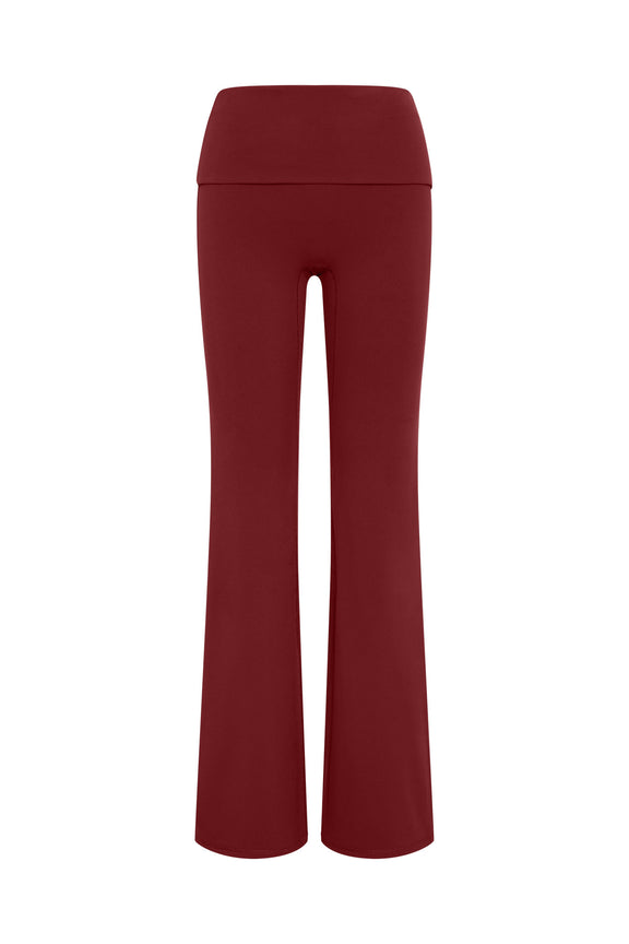 Burgundy Flared Leggings main image 1