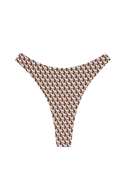 Capri Thong - Husk Geo – Monday Swimwear