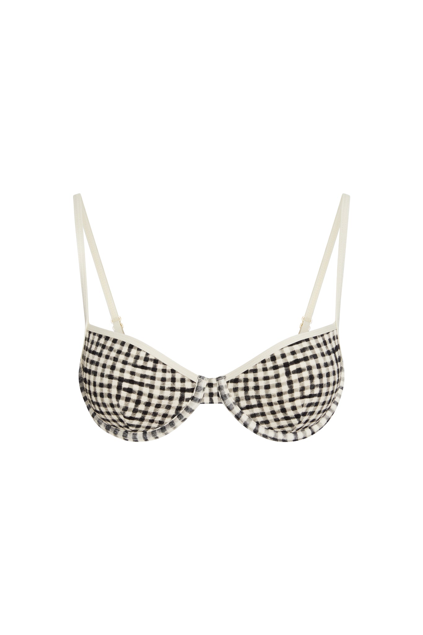 Capri Top Colorblock - Black Gingham