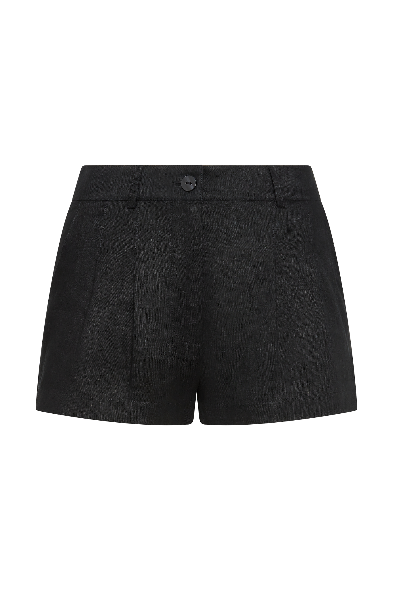 Casablanca Short - Black Linen – Monday Swimwear