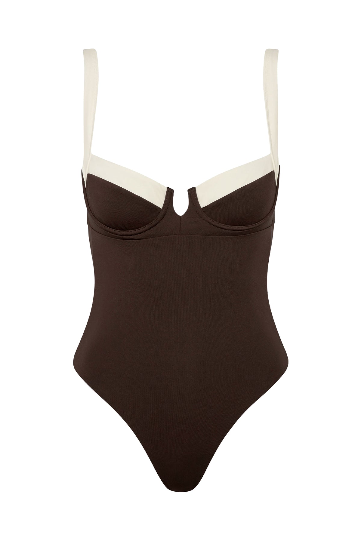 Clovelly One Piece - Espresso/Ivory