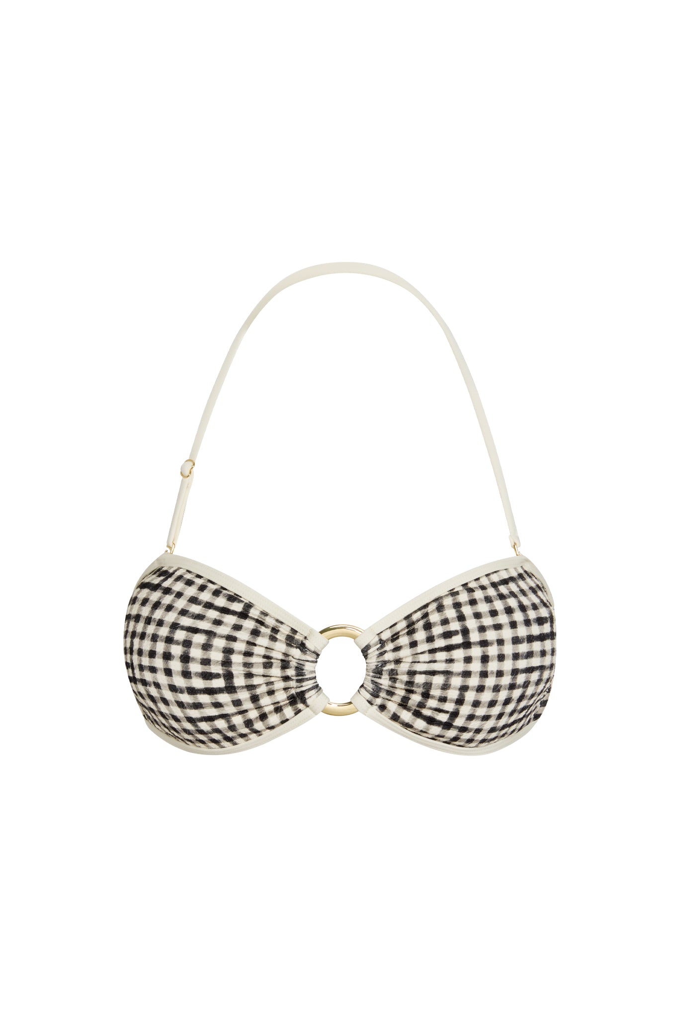 Costa Rica Top Colorblock - Black Gingham