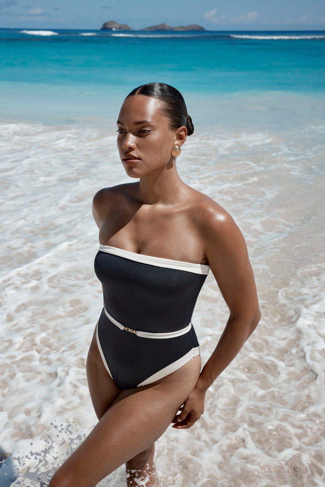 Miami One Piece - Black/Ivory